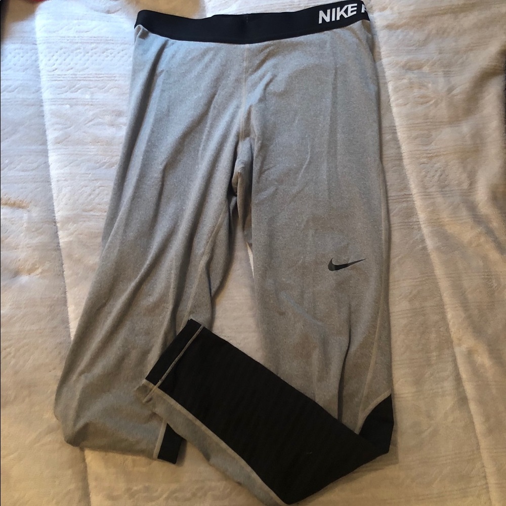 Nike Pro Grey and Black Leggings
